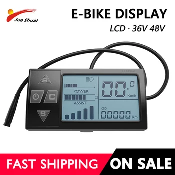 Bicicleta monitor de Computer Biciclete Electrice LCD Display 36V Biciclete Electrice Manuala Panou de Control cu Bicicleta e Vitezometru pentru ebike kit
