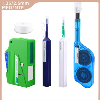 Fibra Optica Kit de Curățare cu Fibra Optica Curat Pen 2,5 mm LC MU 1.25 mm Fibre Termina Curățarea Feței Cutie și MPO/MTP Curat