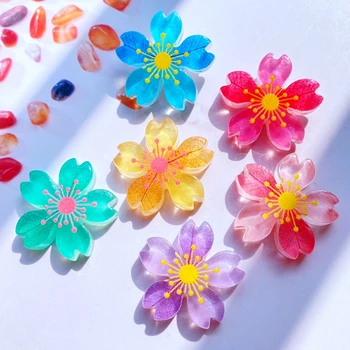 10buc Nou Drăguț Rășină Mini Amestecat Flori Luminoase Spate Plat Cabochon Album Kawaii Ornamente DIY Accesorii E36