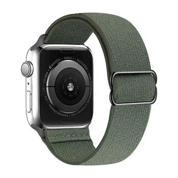 Nailon împletite Curea Pentru Apple Watch Seria 2 3 4 5 6 7 SE Internațională Elastic Regla Bratara iWatch Trupa 38mm 40mm 42mm 44mm