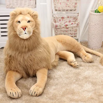 110cm Mari Cool mint leu Perna plină de viață Simulat Animale Copii model muntele decor acasă lucrurile papusa de Plus jucarii pentru Copii cadouri