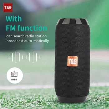 TG117 Boxe Bluetooth Portabile, fără Fir, Sunet de Cutie rezistent la apă în aer liber Difuzor Stereo Surround Suporta TF Radio