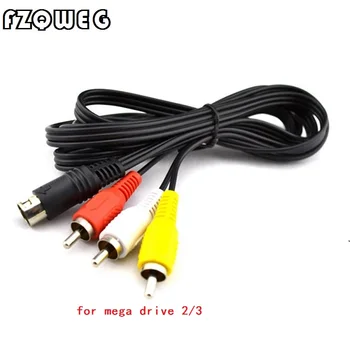 FZQWEG 10buc Nou Cablu AV 9 pini pentru SEGA Mega Drive 2 RCA Cablu pentru SEGA Genesis 2 Audio-Video AV Cablu RCA 6ft
