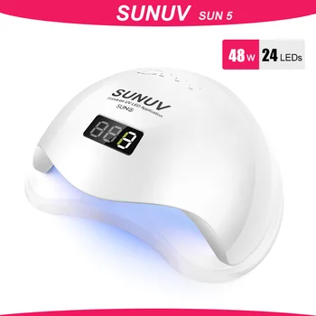 SUN5 48W LED UV de Unghii Lampa cu 24 Led-uri Pentru Manichiura Unghii cu Gel Uscare lac de Unghii Lampa 30s/60s/dublă putere Auto Senzor de Manichiura Instrument