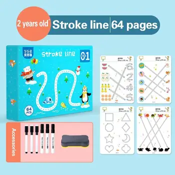Magic Contur Registru de lucru Reutilizabil Caligrafie Caiet de Practică Carte de Desen Copilul de Activități de Învățare Pentru Copii, Copii C4B5