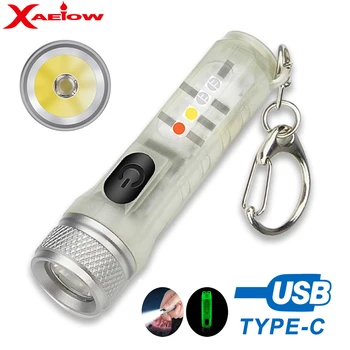 Lanterna mini lanterna lanterna Puternica lanterna Pentru chei de Încărcare USB IP66 rezistent la apa Tip C lanterna Super-Luminos