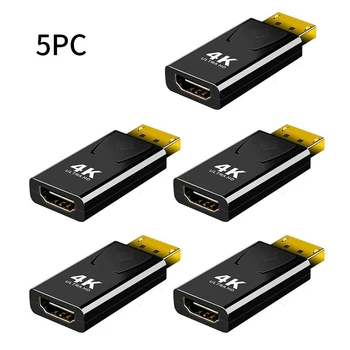 1-5pcs DisplayPort la HDMI compatibil-Adaptor Convertor displayport Male DP la Femeie HD TV Cablu Adaptor Video Audio Pentru PC TV