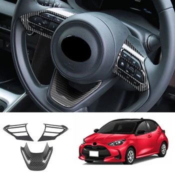 Pentru Toyota Yaris 2020 2021 2022 ABS Fibra de Carbon Volan Masina Capac Panou Ornamental Cadru Decor Autocolant Accesorii