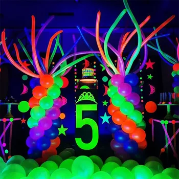 DIY Strălucire în lumină UV Partidul Decor Neon Petrecerea de Ziua Luminoasă Mănuși de Hârtie Creponată Ghirlande Stralucitoare Fluorescente Anul Consumabile