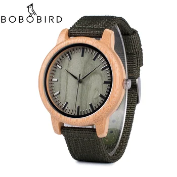 BOBO PASĂRE din Lemn de Bambus Ceas Pentru Barbati Brand de Femei Ceasuri de Designer 2022 Nailon Moale de Bandă de Carton Ceas Cutie-Cadou Relogio masculino