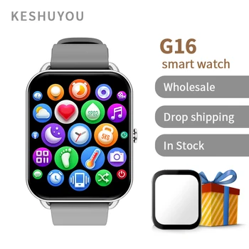 KESHUYOU G16 Ceas Inteligent Femei Temperatură Full Touch Rata de Inima Muzica Tracker de Fitness Sport Barbati Ceas pentru iOS Android Cadou Copii