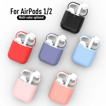 De Lux Bomboane Moale Caz Pentru Apple Airpods 1 2 Încărcarea Fără Fir Bluetooth Lichid De Silicon Rezistent La Șocuri De Protecție Cască De Acoperire