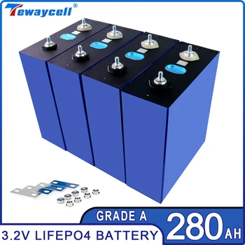 Tewaycell 280Ah Lifepo4 Baterie Reincarcabila Pachet 3.2 V, Grad O baterie Litiu-Fosfat de Fier Prismatic de Brand Nou RV Solar UE NE TAX FREE