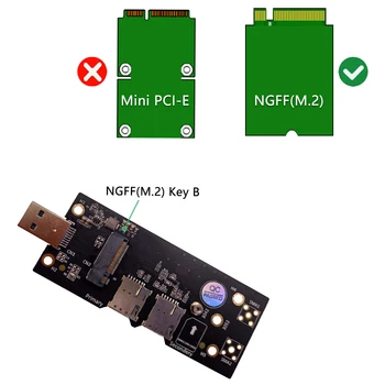 Unitati solid state M. 2 până la USB 3.0 Adapter Card de Expansiune cu NANO Dual SIM Slot pentru Card WLAN/LTE 3G/4G/5G Suport Modul M. 2 cheie B 3042/3052