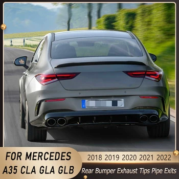 Pentru Mercedes Benz CLA, GLA GLB Bara Spate Turbo Tobei de Eșapament Sfaturi Conducta Iese W117 V177 C118 H247 X247 A35 AMG A45 AMG 2018-