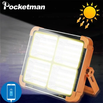 Pocketma LED Lumina de Lucru Portabile Solare/USB de Încărcare Lumina Lumina de Urgență Proiector Alb/Rosu Lumina Camping Lumina Reflectoarelor Noi