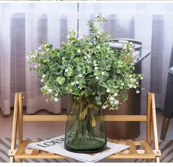 Buchete de mireasa lega grămadă acasă moale vaza de flori aranjament diy rafie lega niște artificiale flori artificiale combinație
