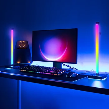 Desktop LED Light Bar de Sunet APP de Control Atmosferă plină de culoare a Lămpii Ritm de Muzică Preluare Lumina RGB Cască Suport Pentru PC-uri de Jocuri Decor