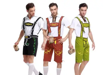 Mens de pantaloni de Piele Oktoberfest Oktoberfest Bavarez Bere germană Costum Rochie Fancy M-XL 2818