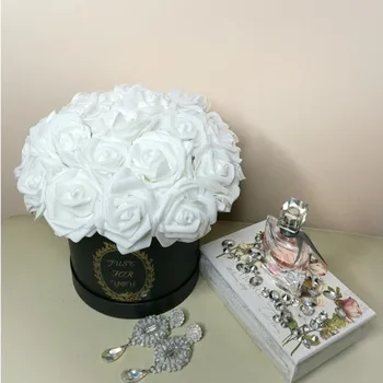 20BUC/lot 8cm Flori Artificiale Spuma PE Rose Flori False Cap pentru Acasă Flori de Nunta Buchet de Mireasa Decoratiuni Valentine Cadou