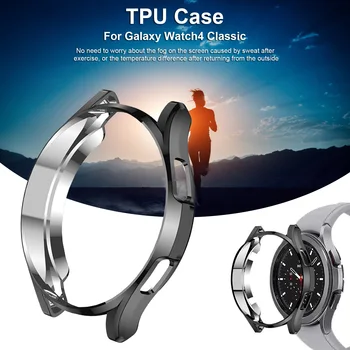 TPU moale de Protecție Ceas de Caz Pentru Samsung Galaxy Watch 4 Classic 46MM Smartwatch Acoperire Ecran Protector Transparent Coajă