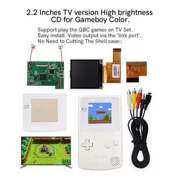 TV Versiunea 2.2 inci GBC LCD de Înaltă Luminozitate Ecran LCD TV pentru Gameboy COLOR GBC - Nu este Nevoie Coajă de Tăiere