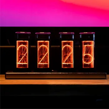 Strălucire tub ceas RGB creative desktop decor cadou cvasi-glow ceas B stație de fan de numărare ceas deșteptător Gixie Ceas