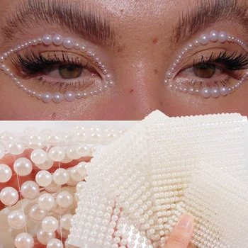 3D Perla Față Bijuterii Fard de pleoape Autocolante Corpul Fruntea Machiaj autoadezive Diamant Decor Frumusete Machiaj Unghii Pearl Autocolante