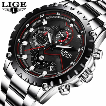 LIGE Brand de Moda pentru Bărbați Ceasuri Barbati Sport Impermeabil Cuarț Ceas Om Plin de Oțel Militare Ceas Încheietura ceasuri Relogio Masculino