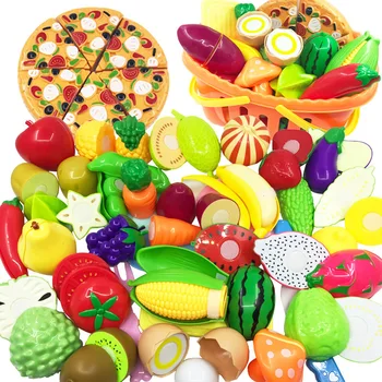 Copii Alimente Bucatarie Set Jucarii Montessori Jucarii Educative Pretinde A Juca Joc De Tăiere De Fructe Și Legume, Alimente, Jucării Pentru Fete