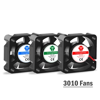 5PCS 3010 5V&12V&24V Răcire Ventilator Turbo fara Perii 3D Printer Părți 2Pin Pentru Extruder DC Cooler Suflantă Partea de Plastic Negru Fani