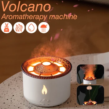 Noi Meduze Electrice Lava Design cu Efect de Flacără Umidificator Vulcanice Flacără Aroma Difuzor Ulei USB Portabil Umidificator de Aer