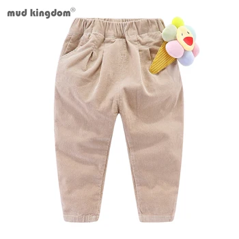 Mudkingdom Copilul Băieți Fete Pantaloni Solid de Moda Toamna Iarna Copii Haine Casual Pantaloni de Catifea pentru Baieti, Fete