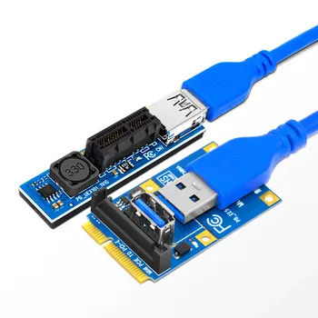 Mini PCI-E PCI-E X1 Riser Card PCI Express X1 Slot Dual de Alimentare SATA Conector 60cm Cablu USB 3.0 Extensie Port Adaptor de Fonduri
