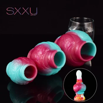SXXY Nou Silicon Nod Pentru Penis artificial jucarii Sexuale Pentru Femei Barbati Penis Extindere Trei Dimensiuni Pentru a Alege de Penis Manșon Elastic Produs