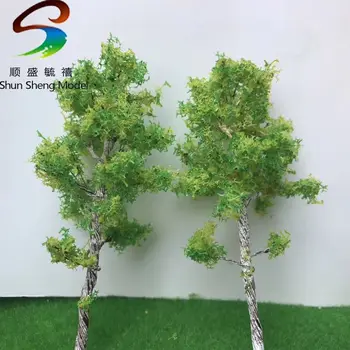 Shun sheng model de copac, nisip de construcție masa model copac sârmă copac mesteacan