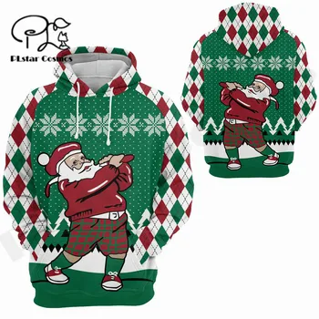 PLstar Cosmos 3DPrinted Nou Crăciun Santa Golf Unic, Unisex Amuzant Streetwear Pulover Harajuku Hanorace/Tricou/Zip 9