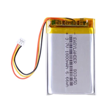 3.7 V 1800mAh baterie Litiu Polimer LiPo Baterie Reîncărcabilă cu JST 1.25 mm 3pin conector Pentru MP3 DVD PAD camera GPS laptop 803450