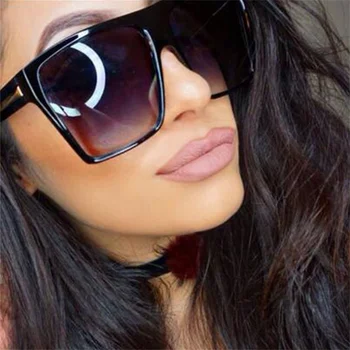Moda Vintage ochelari de Soare pentru Femei Brand Designer Supradimensionat Ochelari de Soare 2021 Nuante Mare Negru Ochelari Lentile UV400 Ochelari de