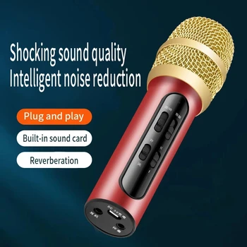 Portabil Mini Wireless Bluetooth, Microfonul Condensator Gadget Acasă de Reducere a Zgomotului Microfon Integrat Audio Confere pentru Cântând Cântece