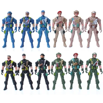 9cm Plastic Soldat Oameni Mobilitate Soldat Jucării Militare Nisip Model Playset Forță Specială Figurine Copii Jucarii Aleatoriu