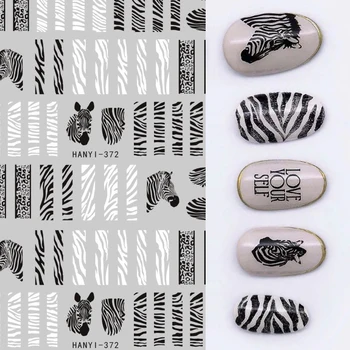 Unghii Autocolante de Animale Zebra Leopard de Imprimare Alfabetul Model de Design Nail Art Decor Glisante Decalcomanii de Frumusete Instrumente de Manichiură