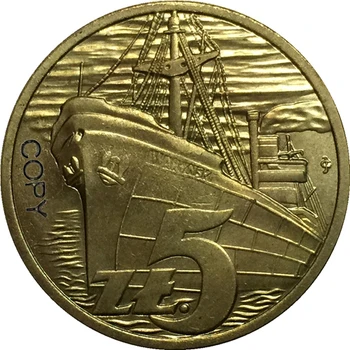 1958 Polonia Alamă monede COPIA 29mm