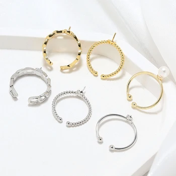2 bucăți de cupru placat cu aur adevărat reglabil dimensiune inel cu tava DIY bijuterii handmade accesorii materiale