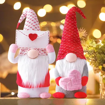 Ziua îndrăgostiților Dragoste Inima Plic fără Chip de Păpușă Gnome Papusa de Plus de Vacanță Figurine Copil Jucărie Decoratiuni Iubitor de Cadou