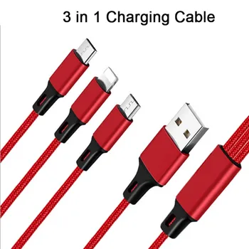 3 în 1 cablu de incarcare cu USB-C USB de Tip c Micro fulger