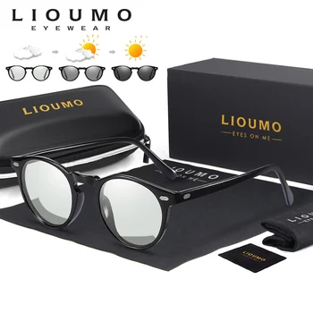 LIOUMO Rotund Mic Rama TR90 Fotocromatică Bărbați ochelari de Soare pentru Femei Ochelari Polarizati Pentru Conducere în condiții de Siguranță Ochelari de gafas de sol hombre