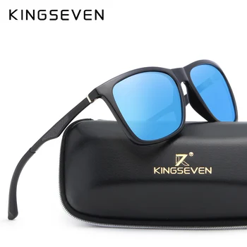 KINGSEVEN DESIGN Bărbați Polarizat ochelari de Soare Patrati de Moda de sex Masculin Ochelari de Picioare din Aluminiu 100% Protectie UV N7536