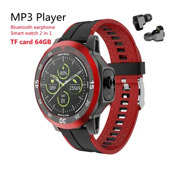 MP3 Player Bărbați Ceas Inteligent Bluetooth setul cu Cască 2-În-1 Multi-Funcție de Sport de Fitness Brățară Inima Rata de Monitorizare a Presiunii arteriale