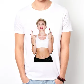 Miley Cyrus inghetata Muzica TWERK BANGERZ T-shirt Mens Partid Cadou Tricou Alb Tricou Barbat Maneca Scurta, Topuri Tricouri